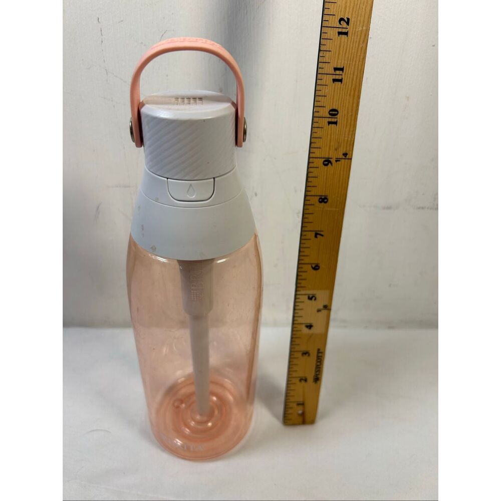 Brita water bottle hard sided plastic premium filter 36‎ oz pink scuffs
